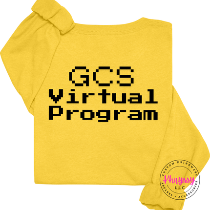 Started From the Bottom Now We Here GCS Virtual Program Bella+Canvas Long Sleeve Front Back