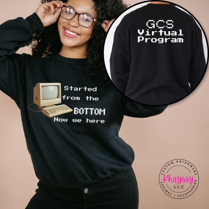 GCS Virtual Program Crewneck Sweatshirt — Two-Sided Retro Design