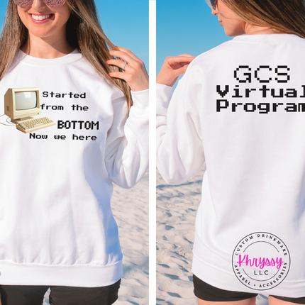 GCS Virtual Program Crewneck Sweatshirt — Two-Sided Retro Design