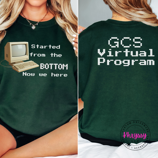 GCS Virtual Program Crewneck Sweatshirt — Two-Sided Retro Design