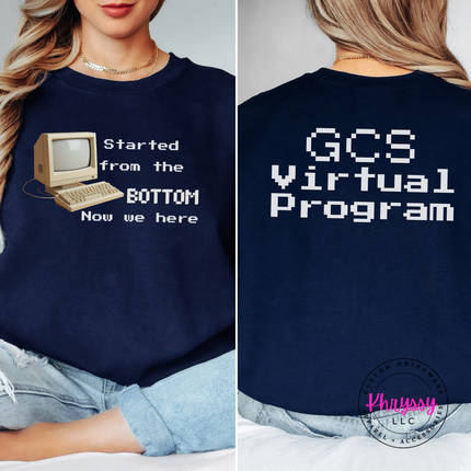 GCS Virtual Program Crewneck Sweatshirt — Two-Sided Retro Design