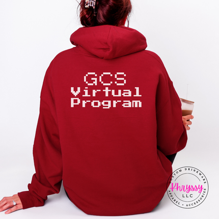 Started From the Bottom Now We Here GCS Virtual Program Gildan Heavy Blend Hoodie Front Back