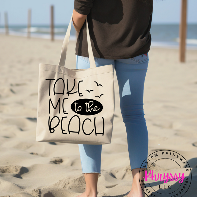 Take Me To The Beach Canvas Tote Bag