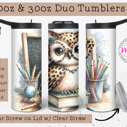 Wise Teacher Essentials 20oz Tumbler with Straw