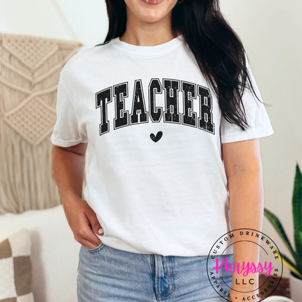 Teacher Varsity Arch Bold Script