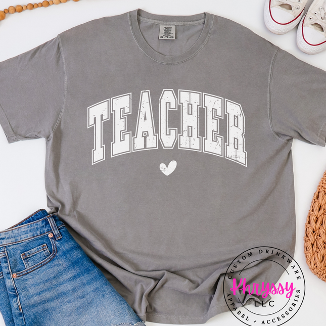 Teacher Varsity Arch Bold Script