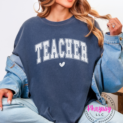 Teacher Varsity Arch Bold Script