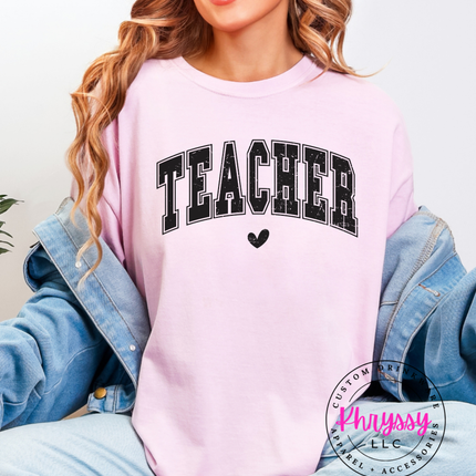 Teacher Varsity Arch Bold Script