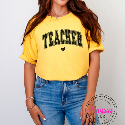 Teacher Varsity Arch Bold Script