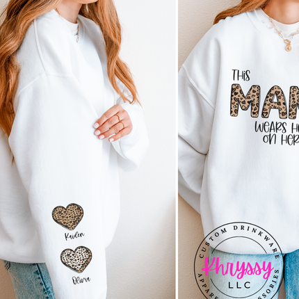 This Mama Wears Her Heart On Her Sleeve Unisex Shirt