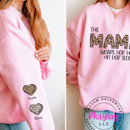 This Mama Wears Her Heart On Her Sleeve Unisex Shirt