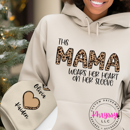 This Mama Wears Her Heart On Her Sleeve Unisex Shirt