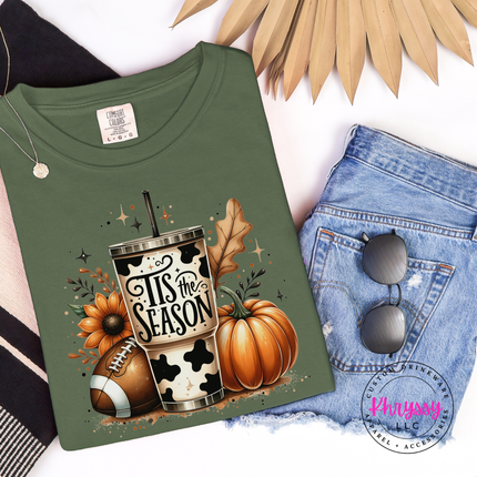 Tis The Season Cow Print Tumbler Graphic Tee