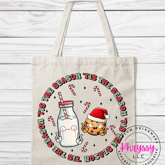 Christmas Tis the Season Canvas Tote Bag