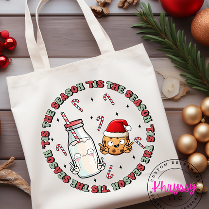 Christmas Tis the Season Canvas Tote Bag
