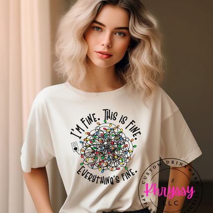 Festive Spirit 'I'm Fine, It's Fine' Unisex Christmas Shirt