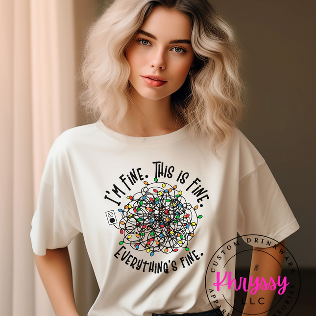 Festive Spirit 'I'm Fine, It's Fine' Unisex Christmas Shirt