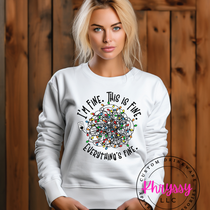 Festive Spirit 'I'm Fine, It's Fine' Unisex Christmas Shirt