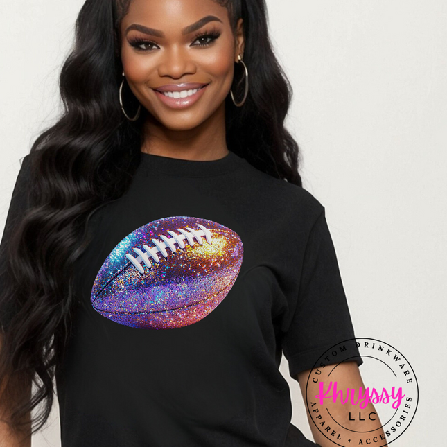 Diva Faux Glitter Football Unisex Shirt