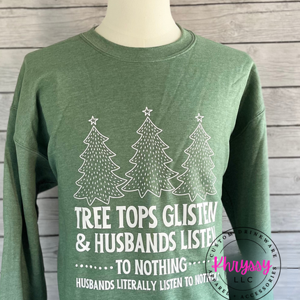READY TO SHIP: Tree tops Glisten Christmas Unisex Sweatshirt