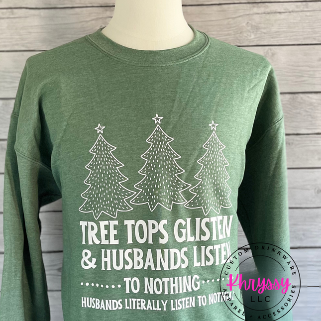 READY TO SHIP: Tree tops Glisten Christmas Unisex Sweatshirt