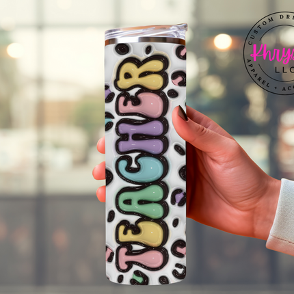 Pastel Peeps Teacher Tribute 20oz Tumbler with Straw