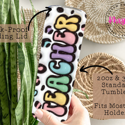 Pastel Peeps Teacher Tribute 20oz Tumbler with Straw