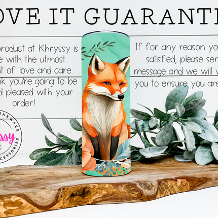 Whimsical Fox 20oz Tumbler with Straw