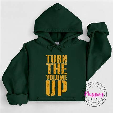 Turn the Volume Up Bold Music Hoodie | Statement Gift for Her