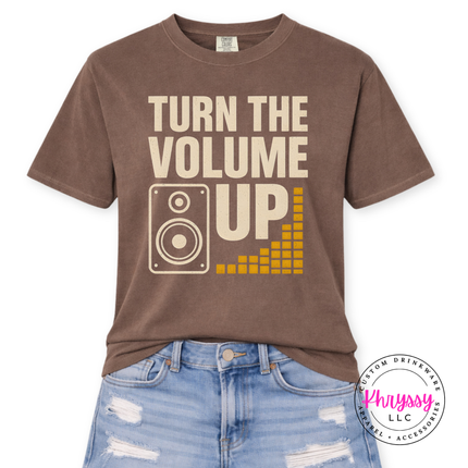 Turn the Volume Up Music Graphic Tee Bold Statement