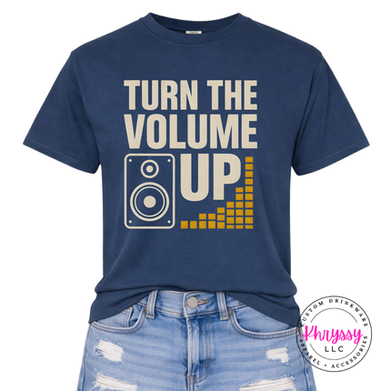 Turn the Volume Up Music Graphic Tee Bold Statement