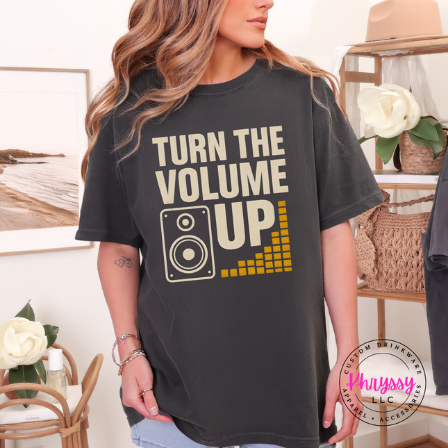 Turn the Volume Up Music Graphic Tee Bold Statement