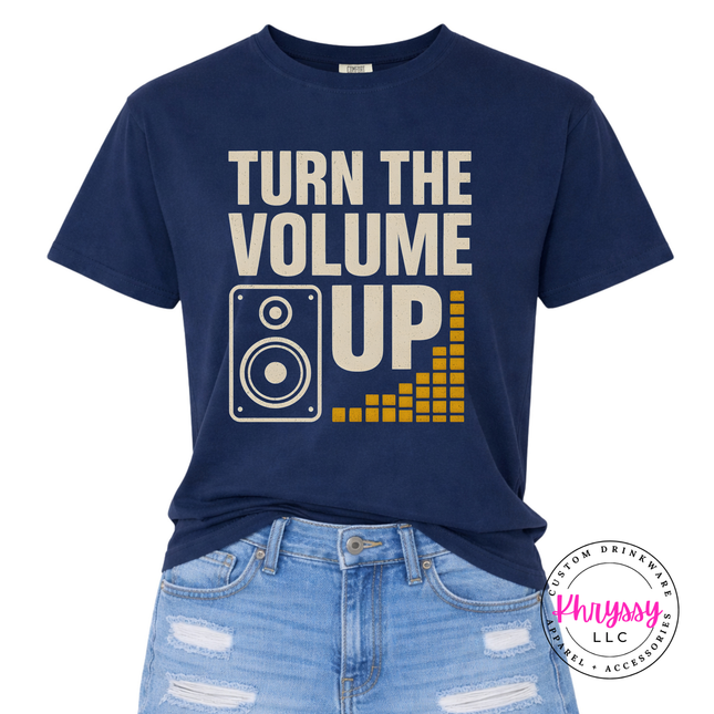 Turn the Volume Up Music Graphic Tee Bold Statement