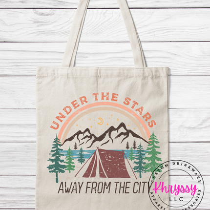 Under the Stars Away from the City Canvas Tote Bag