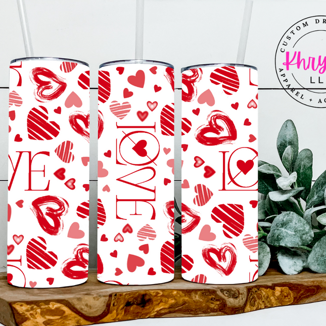 Valentine's Day Love's Artistry 20oz/30oz Tumbler with Straw