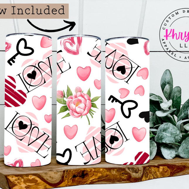 The Key to Love 20oz Tumbler with Straw