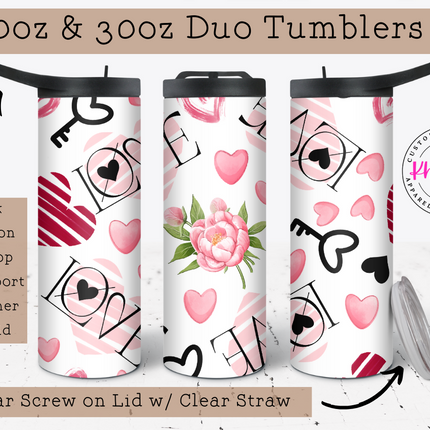 The Key to Love 20oz Tumbler with Straw