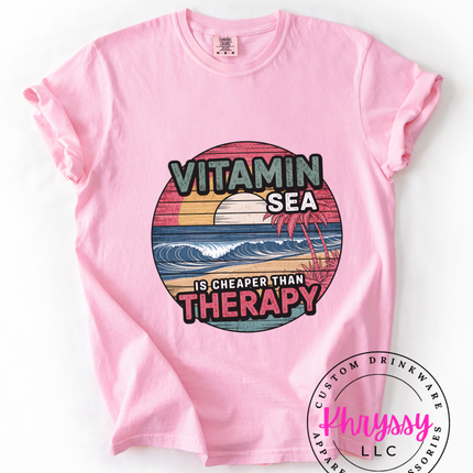 Vitamin Sea Graphic T-Shirt – Summer Beach Vacation & Ocean Lover Oversized Tee