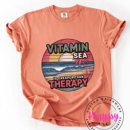 Vitamin Sea Graphic T-Shirt – Summer Beach Vacation & Ocean Lover Oversized Tee
