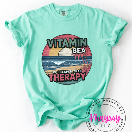 Vitamin Sea Graphic T-Shirt – Summer Beach Vacation & Ocean Lover Oversized Tee