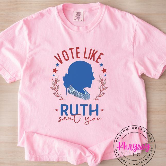 Vote Like Ruth Sent You — Patriotic Silhouette Message