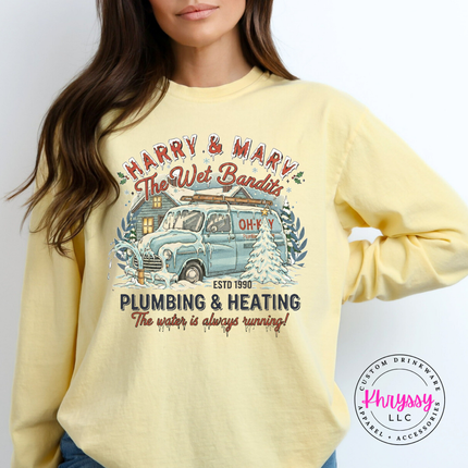 Close up of a snow covered vintage van illustration on a Butter long sleeve tee.