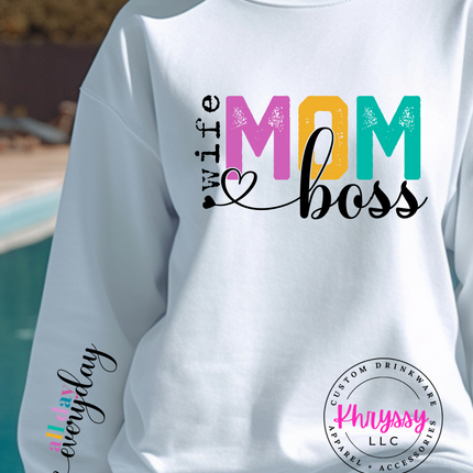 Wife⎮Mom⎮Boss⎮All Day Everyday Unisex Shirt