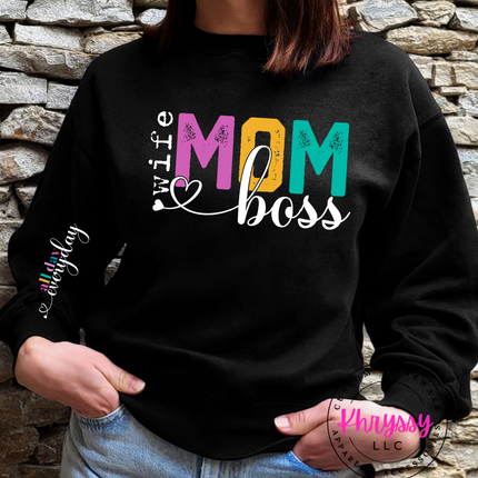 Wife⎮Mom⎮Boss⎮All Day Everyday Unisex Shirt