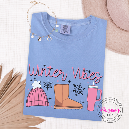 Winter Vibes Long Sleeve Tee, Cozy Season Essentials Shirt