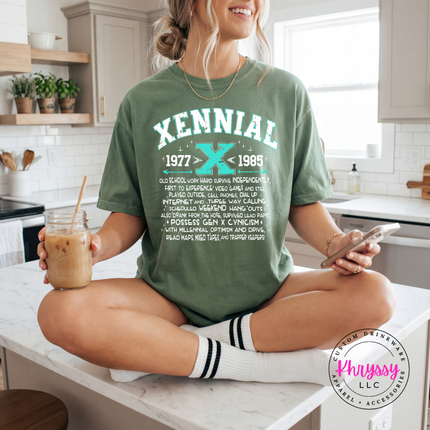 Xennial 1977 to 1985 Generational Humor Women's Tee