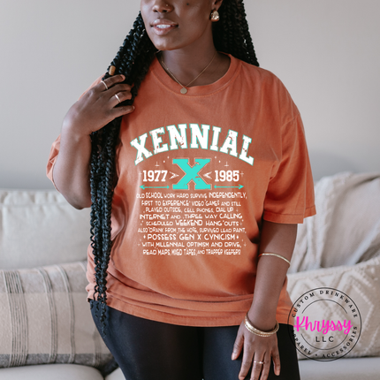 Xennial 1977 to 1985 Generational Humor Women's Tee