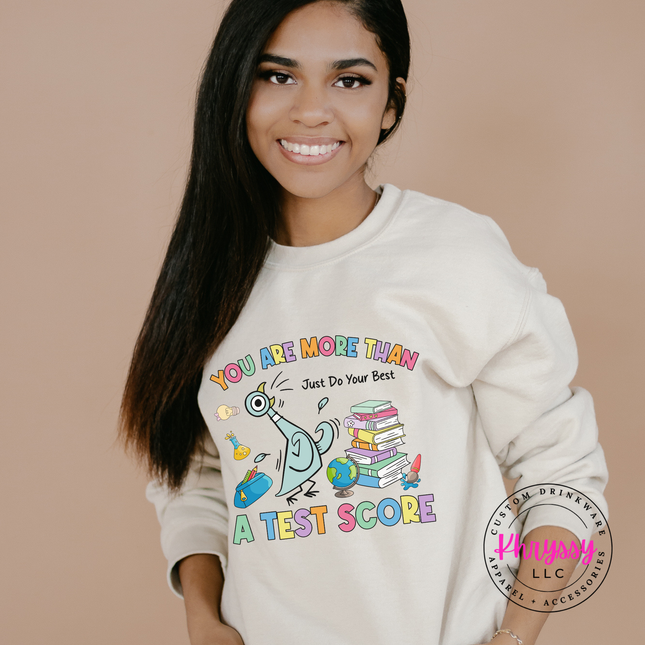 Scores Don't Define Them — Gildan Motivational Teacher Crewneck