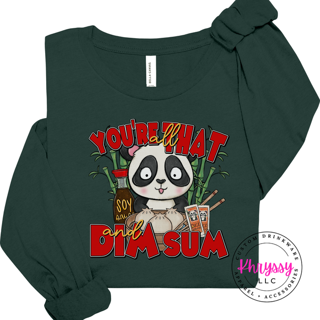 You're That Dim Sum Panda Long Sleeve Tee Funny Foodie Gift