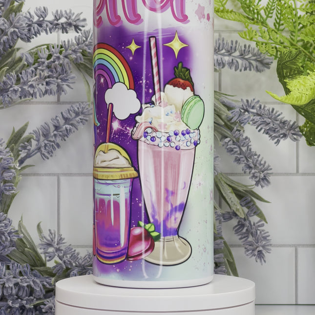 Enchanted Unicorn Dreams Personalized 20oz Tumbler with Straw